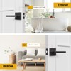 HOSOM Black Door Handle Interior, Privacy Door Levers for Bedroom