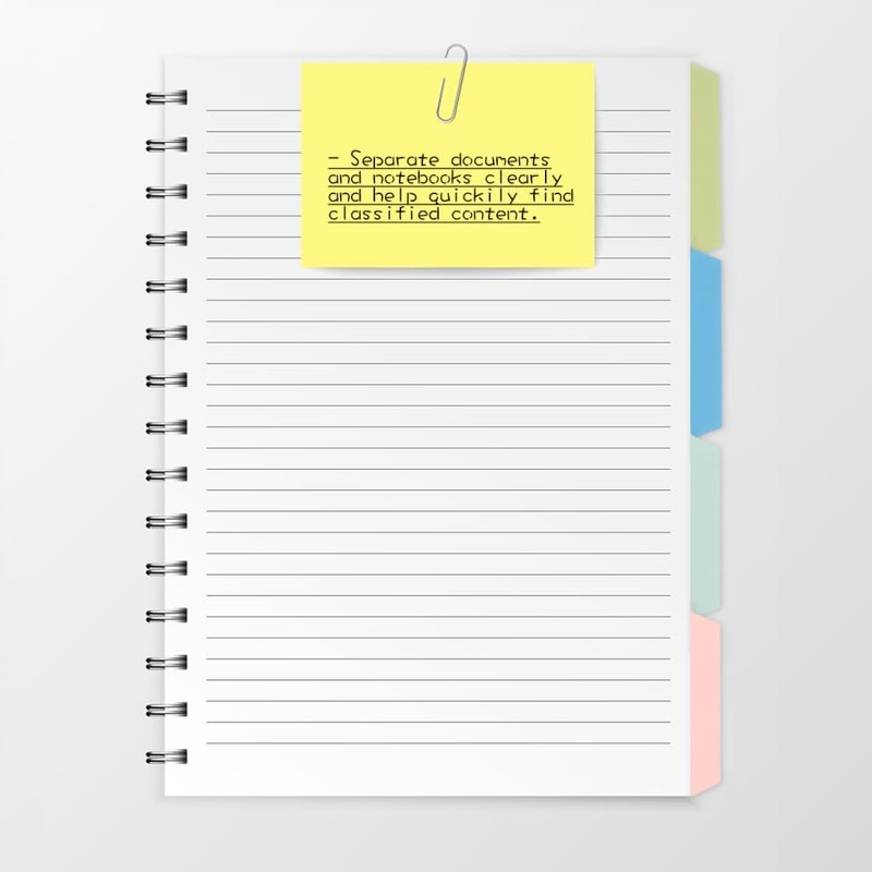 Index Sheet Divider Card Sheet a4 30 Holes Divider Labels
