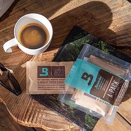 Boveda Boveda 62% Two-Way Humidity Control Packs For Storing 1 lb C Size 67 C 4 Pack C Moisture Absorbers for Storage Containers C Humidifier Packs C Hydration Packets in Resealable Bag
