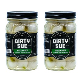 Dirty Sue Jalapeno Stuffed Onions - 16oz Mason Jar | Perfectly Stuffed with Premium Jalapeno | Imported From The Finest Olive Regions | Perfect For Any Party or Charcutier Board