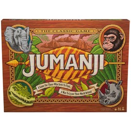 Spin Master Games, Jumanji The Game, The Classic Thrilling Adventure Juego de Mesa Familiar basado en la película de acción y Comedia, Noche de Juegos Familiares para Mayores de 8 años