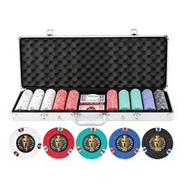 Versa Games 500pc 13.5g Spartan Poker Chips Set - Exclusive Spartan Molon Labe Design - Casino Quality Poker Chips - Heavy Weight 13.5g Poker Chips - Ultimate Poker Chip Set