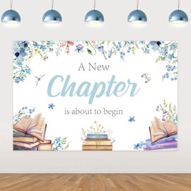 kreat4joy Storybook Baby Shower Decoration Boy, a New Chapter Is about to Begin Backdrop 5x3ft for Storybook Baby Shower Gender Reveal Party Decoration