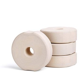 SOFTCOREFOOD Weighted Stone 7 cm - 4 Pieces - Making Sauerkraut / Kimchi and Vegetables Fermenting in Pack of 4 (Beige, Ceramic)