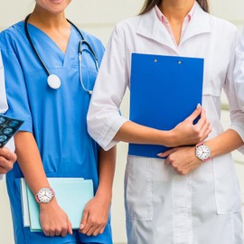 IBSO Nurse Watch for Nurse Medical Professionals Men Women Easy to Read Dial Wristwatches Silicone Band Second Hand Watches (102 Pink)