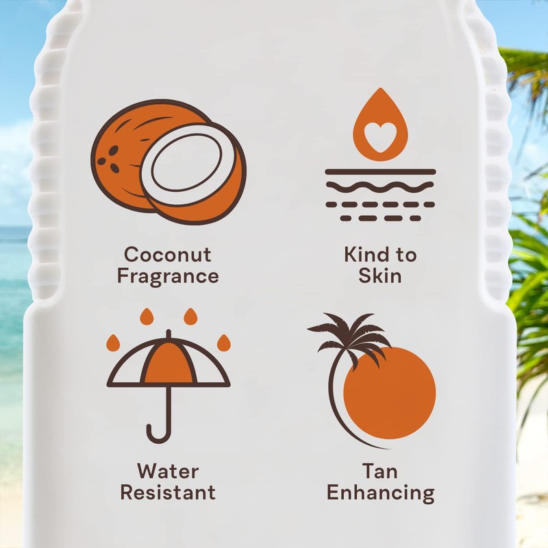 Malibu Sun SPF 4 Bronzing Tanning Oil, Water Resistant, Coconut