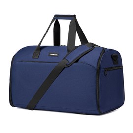 Convertible Garment Bag with Shoulder Strap, Carry On Men Women Garment duffel bag For Travel,2 in 1 Hanging Dress Suitcase Suit Travel Bags (Blue)