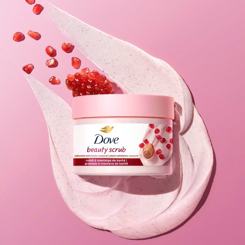 DOVE Beauty Scrub Jabón Exfoliante Corporal Granada y Manteca de