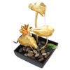 Tabletop Waterfall Fountain 3 Tier Lotus Leaf LED Light Circulating
