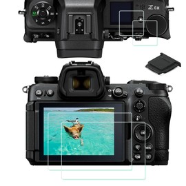 PCTC Screen Protector for Nikon Z6III Z6 III Camera + Top Screen [2+2Pack],0.3mm 9H Hardness Anti-Scrach Anti-Bubble,1*Hot Shoe Cover