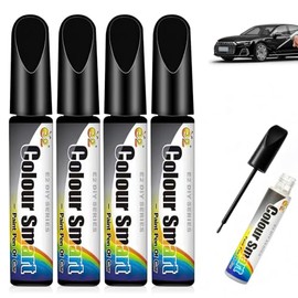 4 PCS Pintura Retoque Automotriz, Bolígrafo de Pintura para Retoques, Restaurador de Pintura Automotriz, Lápiz de Pintura para Coche para Arañazos Menores, Cuidado del Coche (Negro)