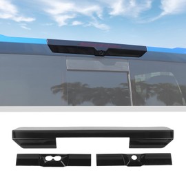 JWWY High Mount Brake Light Third Brake Light Protector Cover Trim Fit for 2022-2024 Chevy Silverado Exterior Accessories Blackened (Smoked Black)