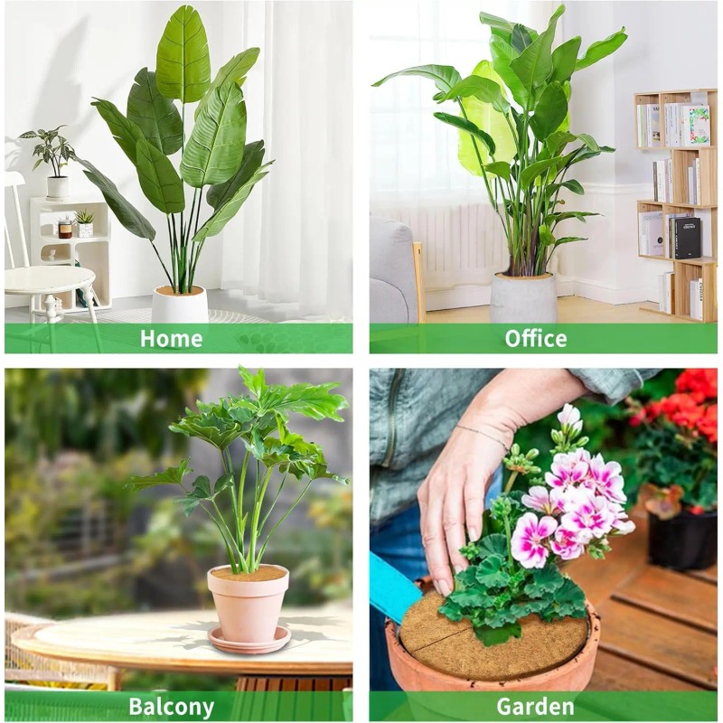 3Pack Coconut Fiber Mulch Ring, 14 Inch Coco Coir Tree