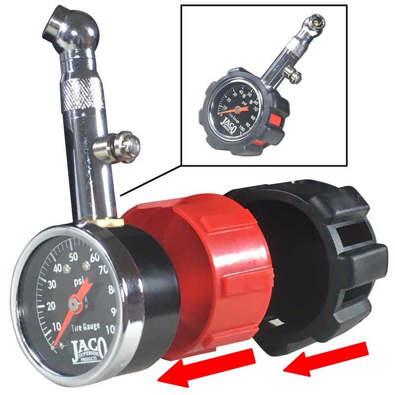 JACO Deluxe Tire Pressure Gauge - 100 PSI