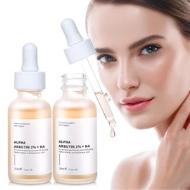 Alpha Arbutin 2% + Hyaluronic Acid Serum for Face, 2PCS Alpha Arbutin Serum for Acne Scars for Women & Men