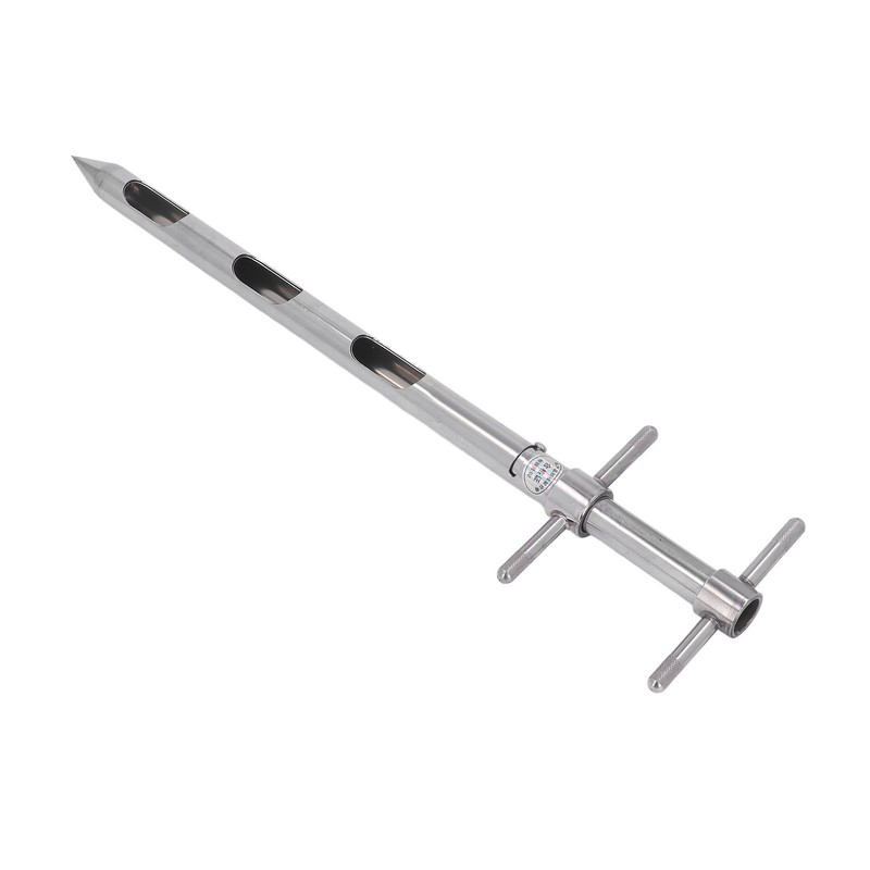 Soil Probe 0.54m 304 Stainless Steel Rotation Handle Pointed Design