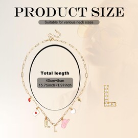 Mikovivi Initial Pendant Necklace Gold for Women, Western Cowgirl Necklace with Letter Pendant Cowboy Boots Hat Trendy Necklace with Paper Clip Chain Jewellery Gift, 40 + 5 cm, Metal, No Gemstone