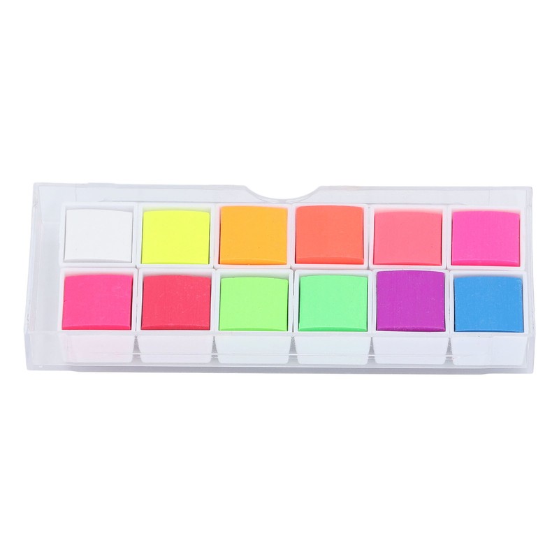 Neon Watercolor Paint Set 12 Colors Fluorescent Solid Art Supplies
