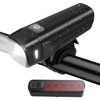New Version 400-Lumen High-Brightness Bicycle Front and Rear Lights Set,