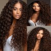QEUOPE Water Wave Bundles Color 4 Human Hair Dark Brown