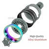 RCHuiWow RC 1.9 Beadlock Wheels Rainbow Wheels for 1/10 Axia1