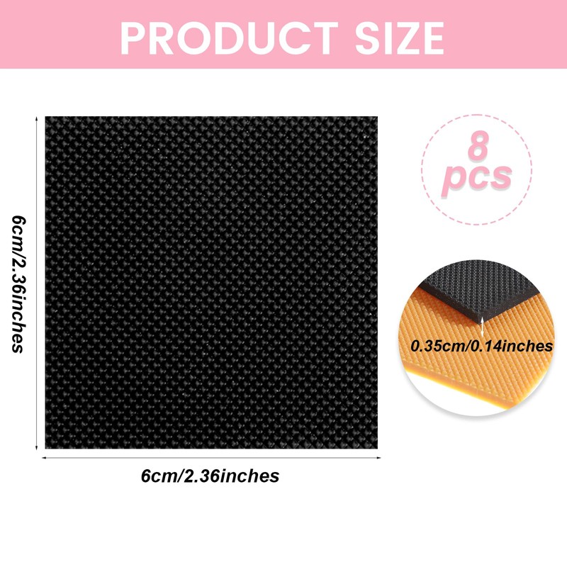 LIQWEI 8 Pcs High Heels Patch, Square High Heel Replacement