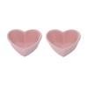 CHOOLD Ceramic Heart-Shaped Pudding Bowls with Beads Edge, Set of