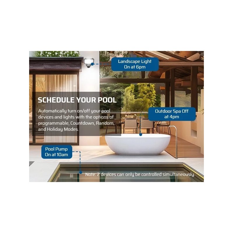 DEWENWILS Pool Timer, Outdoor Digital Timer Box, Outdoor Timer for