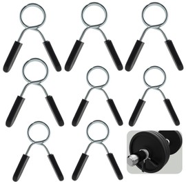 OMASUNB 8pcs Barbell Clamps 1 Inch, 4 Pcs 24mm and 4pcs 48mm Barbell Clamp Spring Collar Clip Fitness Equipment Lifting KitBarbell Clips for Weight Lifting, Gym & Home Workouts Secure Weights