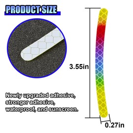 ZIMISI 20PCS Car Wheel Stripe Reflective Stickers, Anti-Scratch Rim Decals for Vehicles, Night Safety Warning Tape Decal, Car Wheel Decorative Stripe Stickers for Motorcycles, Bicycles (Colorful)