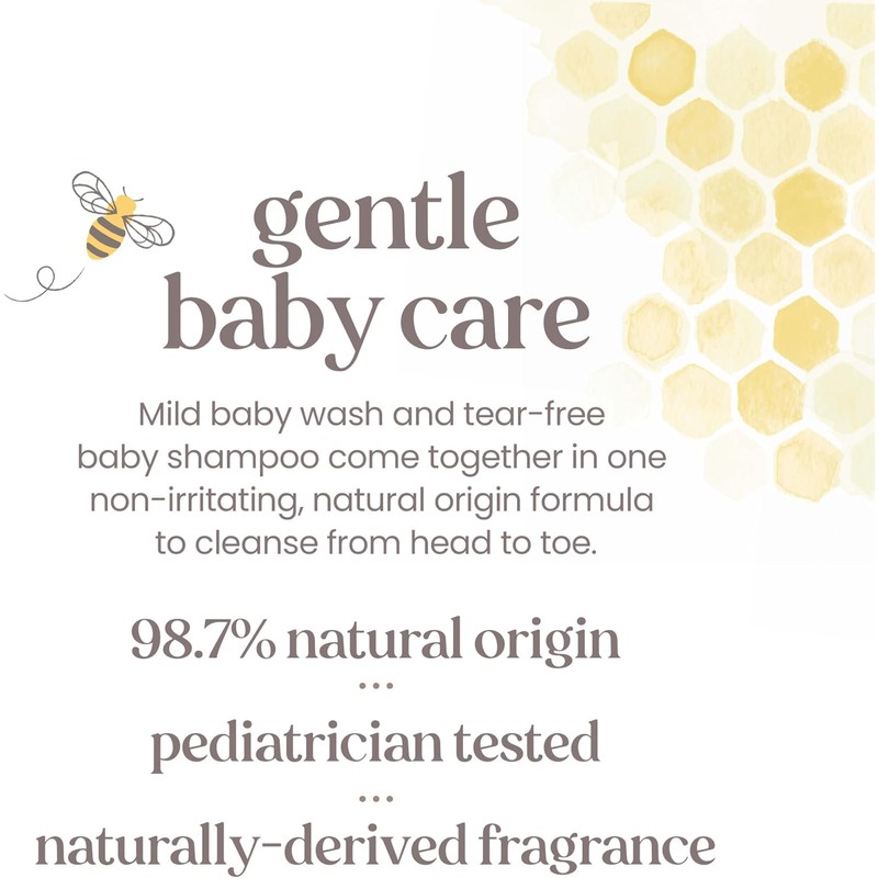 Burt's Bees Baby Bee Fragrance Free Shampoo and Wash, 21