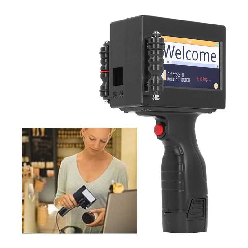 Handheld Inkjet Printer 4.3 Inch Touch Screen 12.7mm Portable Coding