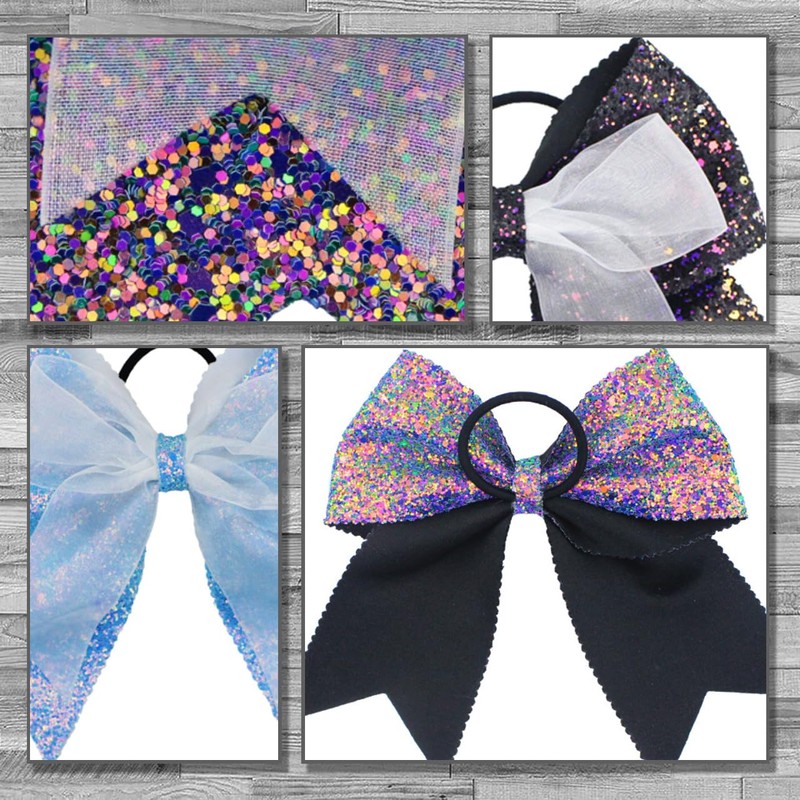 Rex Standard AH004 Hair Rubber Hair Accessories, Ribbon, Glitter, Cute,