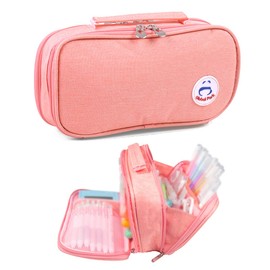 Large Capacity Pencil Case, Stationery Storage Pen Bag Box Handheld Makeup Pouch Holder Multi-Compartment Organizer College School Office Supplies for Student Teen Kid Adult