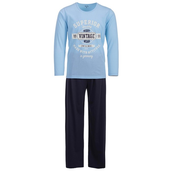Henry Terre Men's Pyjamas Vintage Trousers Anthracite Long Sleeve Pyjamas