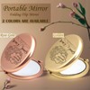 ITXIYC Compact Mirror for Purse,Mini Travel Mirror Double-Sided 1X/2X Magnifying