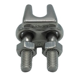 DuraBrite 3/8" Type 316 Stainless Steel Wire Rope Cable Clip Clamp (Pack of 10)