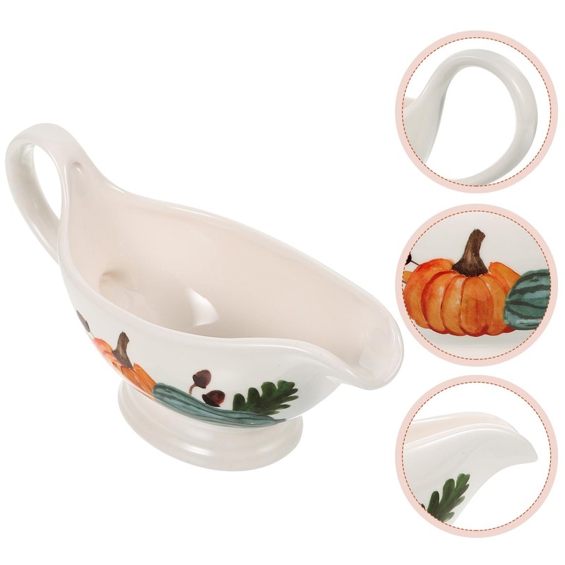 Mikinona Pumpkin Sauce Bowl Large Serving Bowl Lid Perfect for