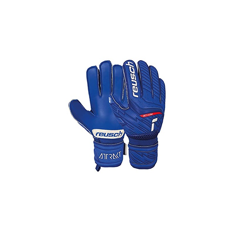 Reusch Attrakt Silver Junior Gloves, Deep Blue/Blue, 8 EU