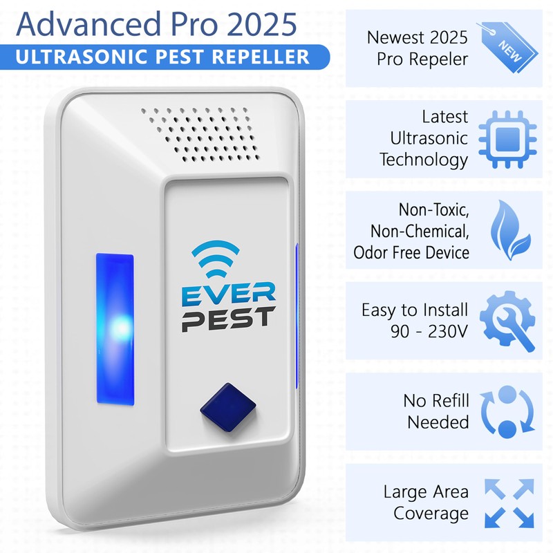 Ultrasonic Pest Control Repeller Plug in - Electronic Insect Defender