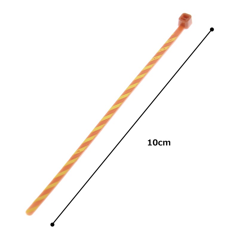 パンドウイット ストライプナイロン結束バンド 茶/黄 幅2.5mm 長さ99mm 50本入り PLT1M-L1-4