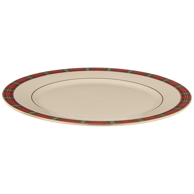 Lenox Winter Greetings Plaid Dinner Plate
