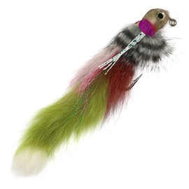 YZD Hand Tied Pike & Muskie Fly Fishing Flies with Large Size for Trout Bass Pike 1oz 1 Piece (Olive)