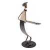 Piano Player Figurine Stable Base Elegant Decorative Metal Musical Statue