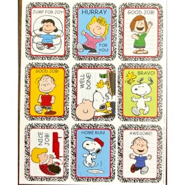 PEANUTS SNOOPY & FRIENDS, POSITIVE MESSAGES, ONE SHEET BEAUTIFUL STICKERS #SCH12