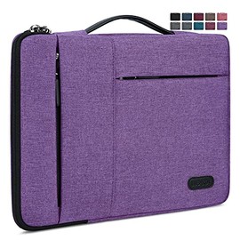 Laptop Sleeve Case 13.3-14 Inch Waterproof Durable 360 Protective Carrying Case Portable Handle Business Briefcase Compatible with MacBook Air/Pro HP ThinkPad Notebook Purple