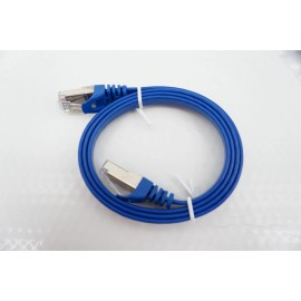 Unbranded (5) New 3FT CAT 7 Blue STP Flat LAN Direct Ethernet Patch Cable 32AWG 4P Cat7