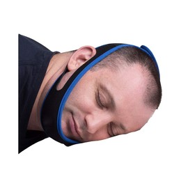 BaronHong Anti Snoring Adjustable Snore Stopper&Chin Dislocation Correction Belt(Blue,L)