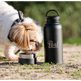 Generic Stainless Steel Water Bottle with Storage Compartment, 32oz, BPA Free for Hiking and Sports, Black