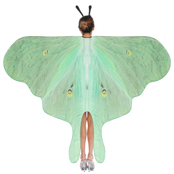 Yinder 2 Pcs Halloween Moth Wings Costume Butterfly Wings Shawl